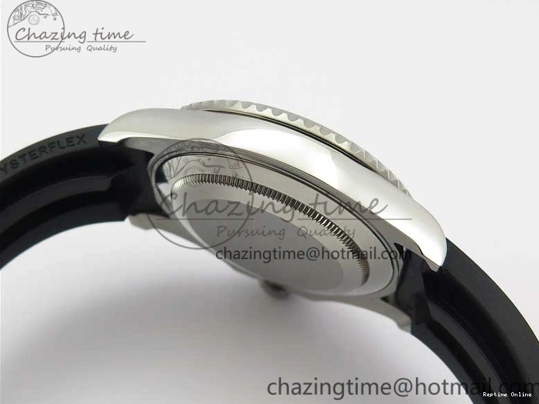 0416 Yacht-Master 116655 ARF SS Custom Made Black Ceramic Bezel on Oysterflex Rubber Strap A HighPerformance 3064